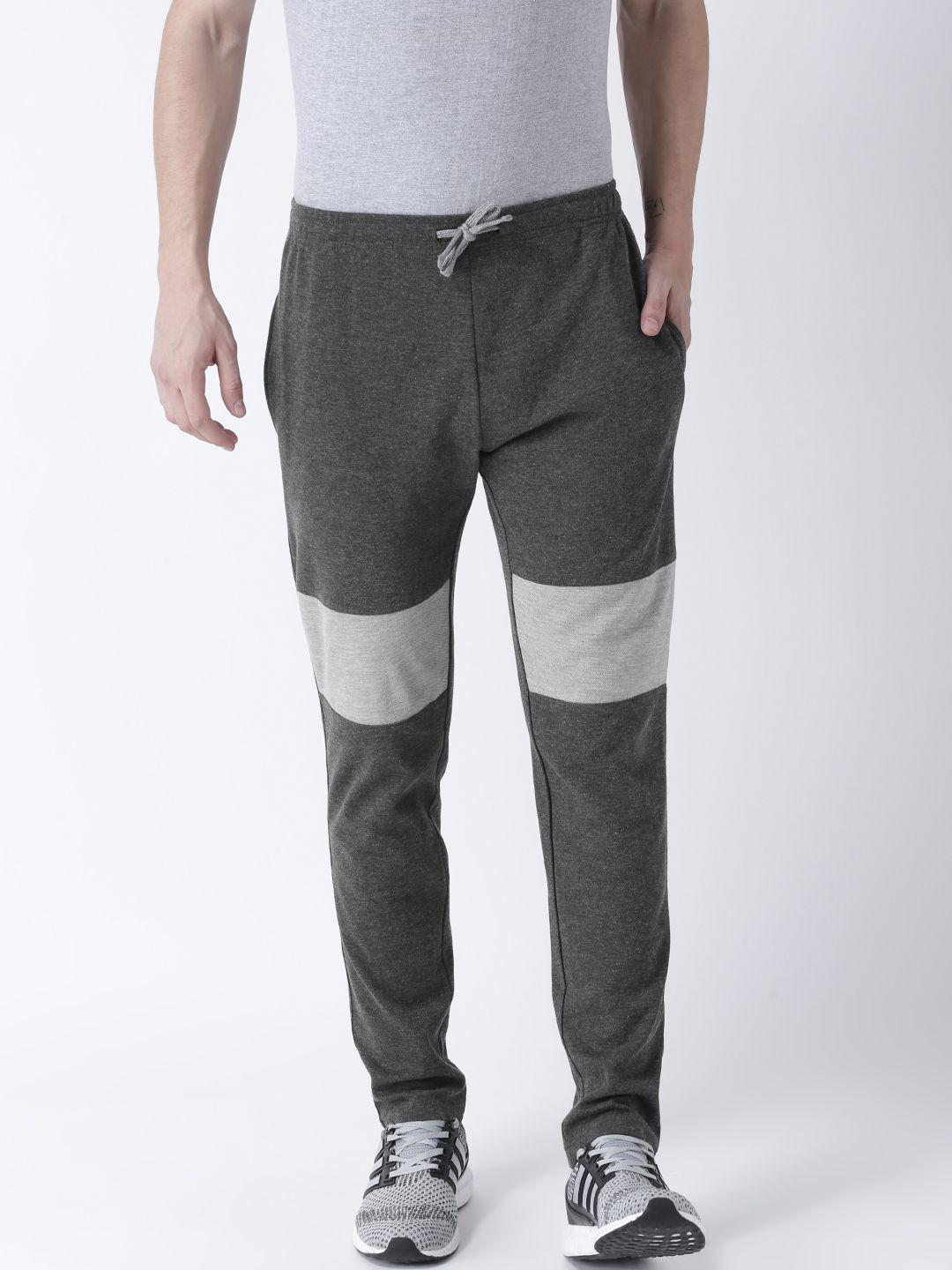 club york men's charcoal solid track pant