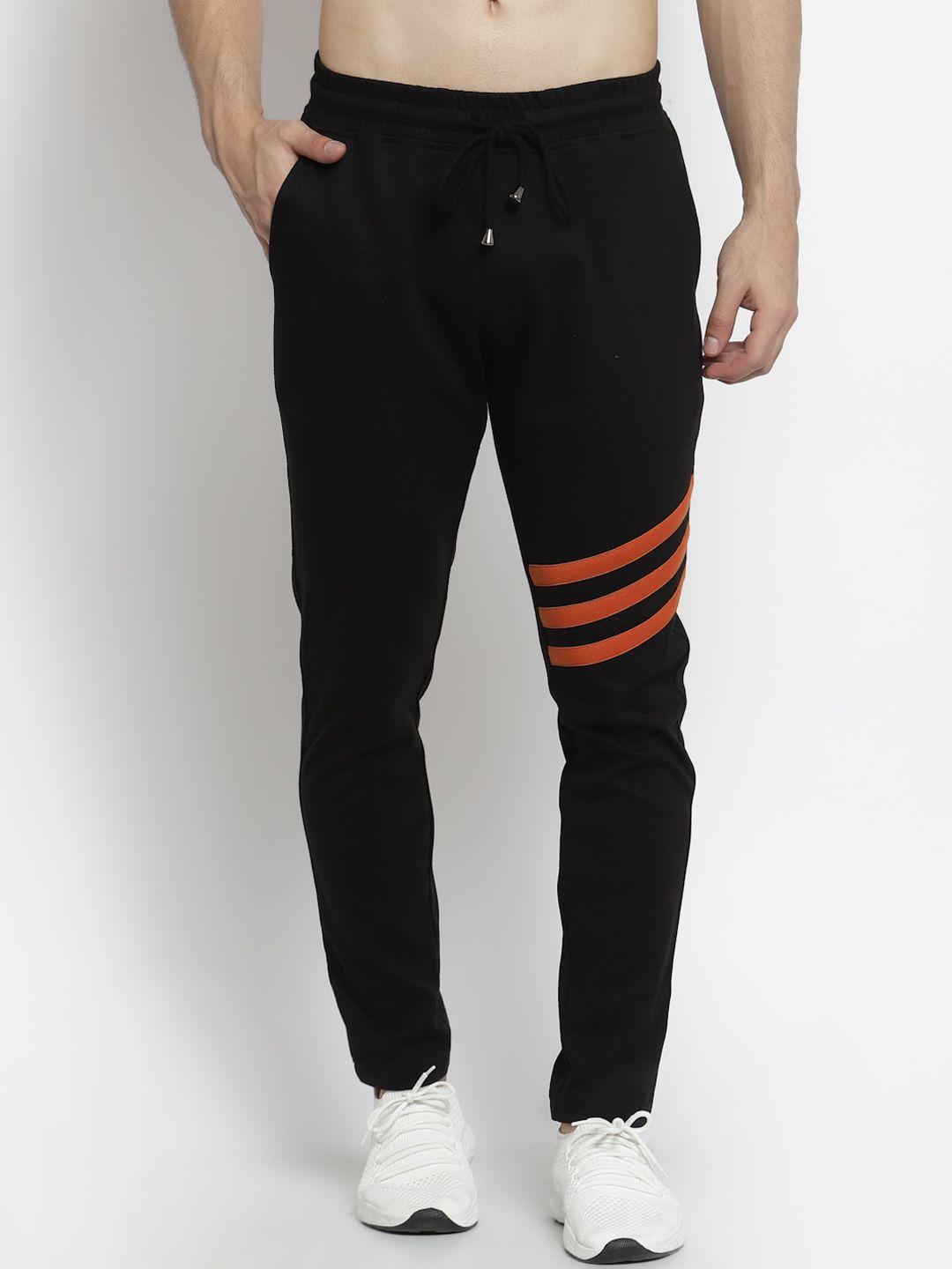 club york men black solid track pants