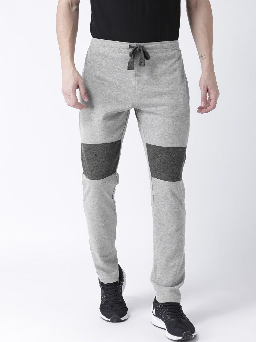 club york men grey solid track pants