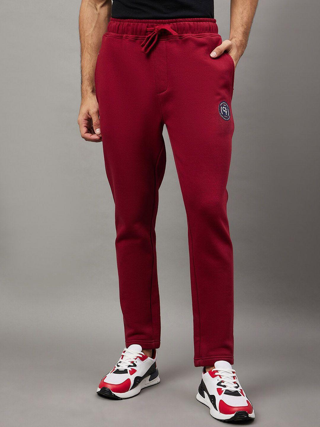 club york men mid-rise fleece track pant