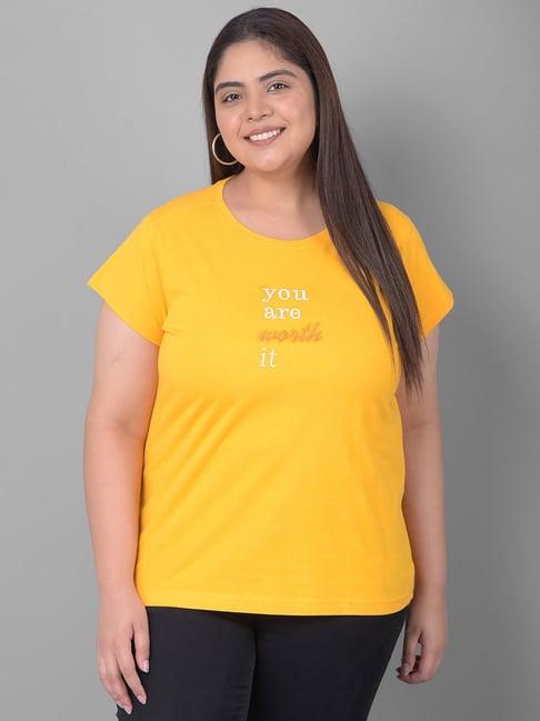 club york mustard printed t-shirt