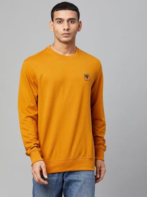 club york mustard regular fit sweatshirt