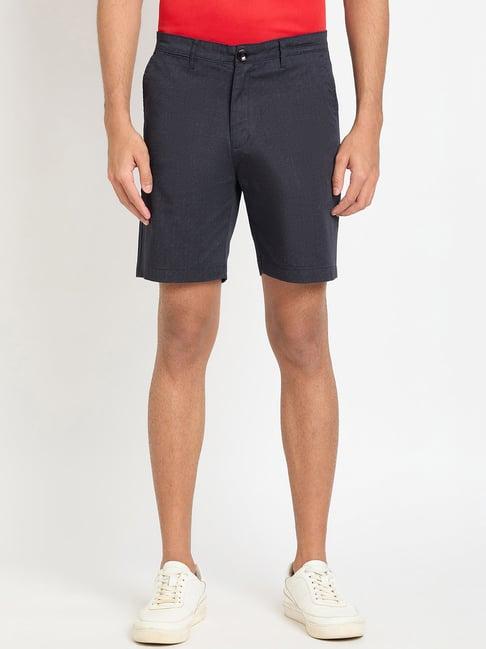 club york navy melange regular fit shorts