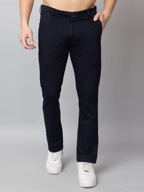 club york navy slim fit flat front trousers