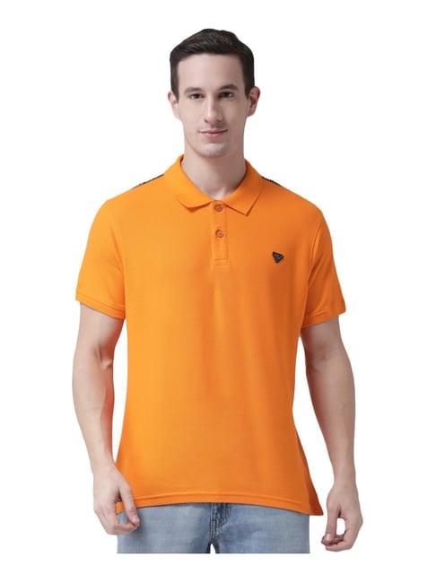 club york orange regular fit polo t-shirt