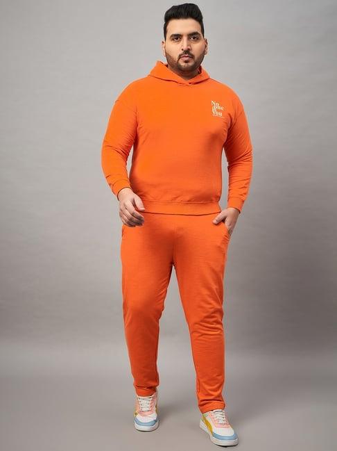 club york orange regular fit trackpants