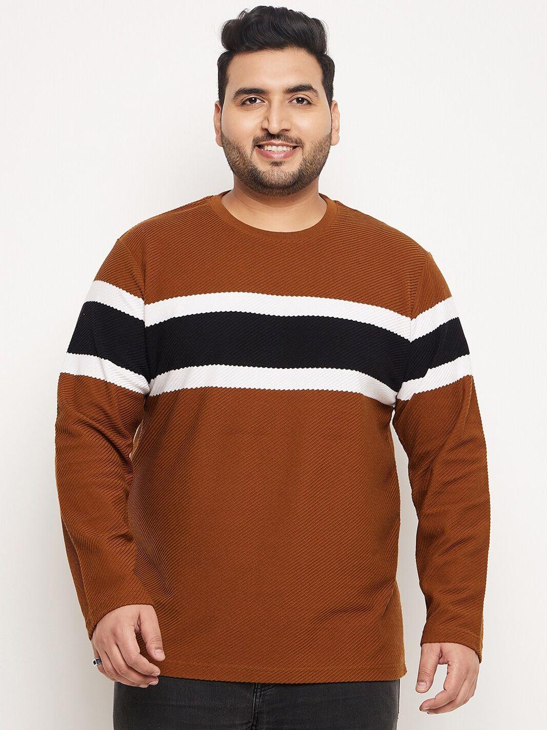 club york plus size striped cotton sweatshirt