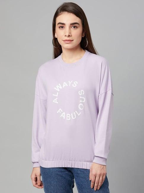 club york purple graphic print sweatshirt