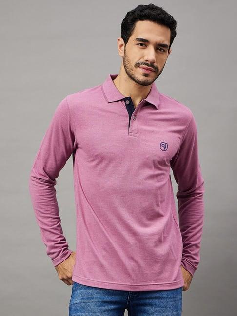 club york purple regular fit polo t-shirt