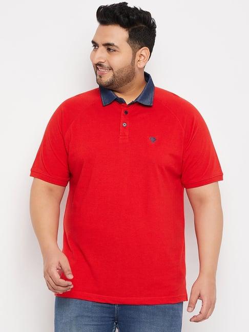 club york red regular fit polo t-shirt