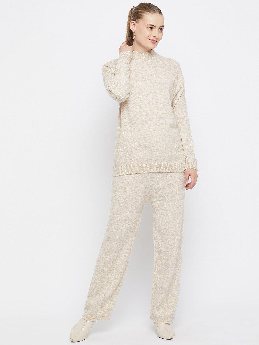 club york round neck acrylic sweater & trousers