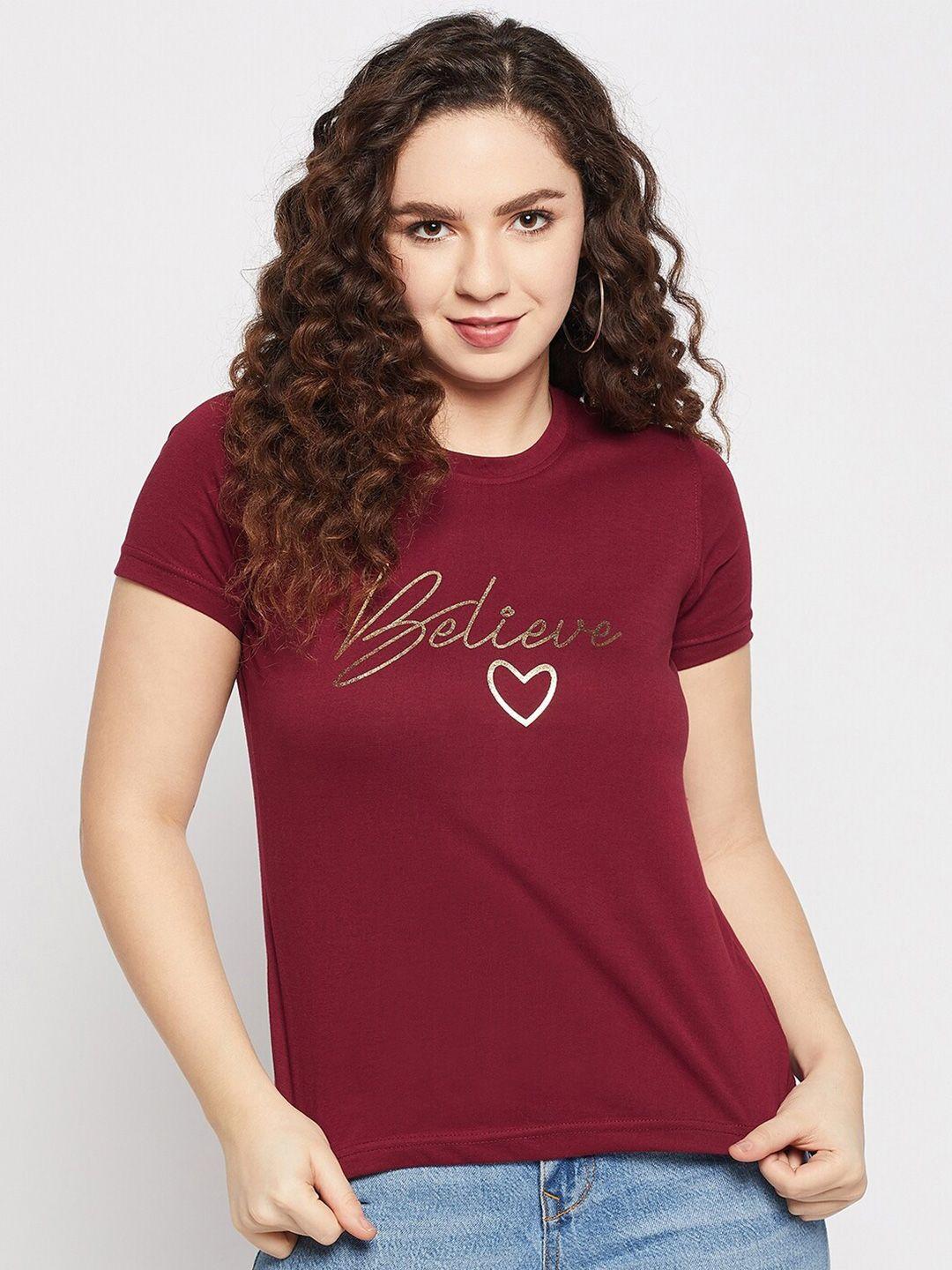 club york round neck typography printed t-shirt