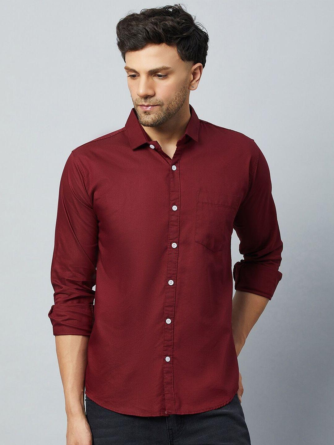 club york slim fit cotton casual shirt