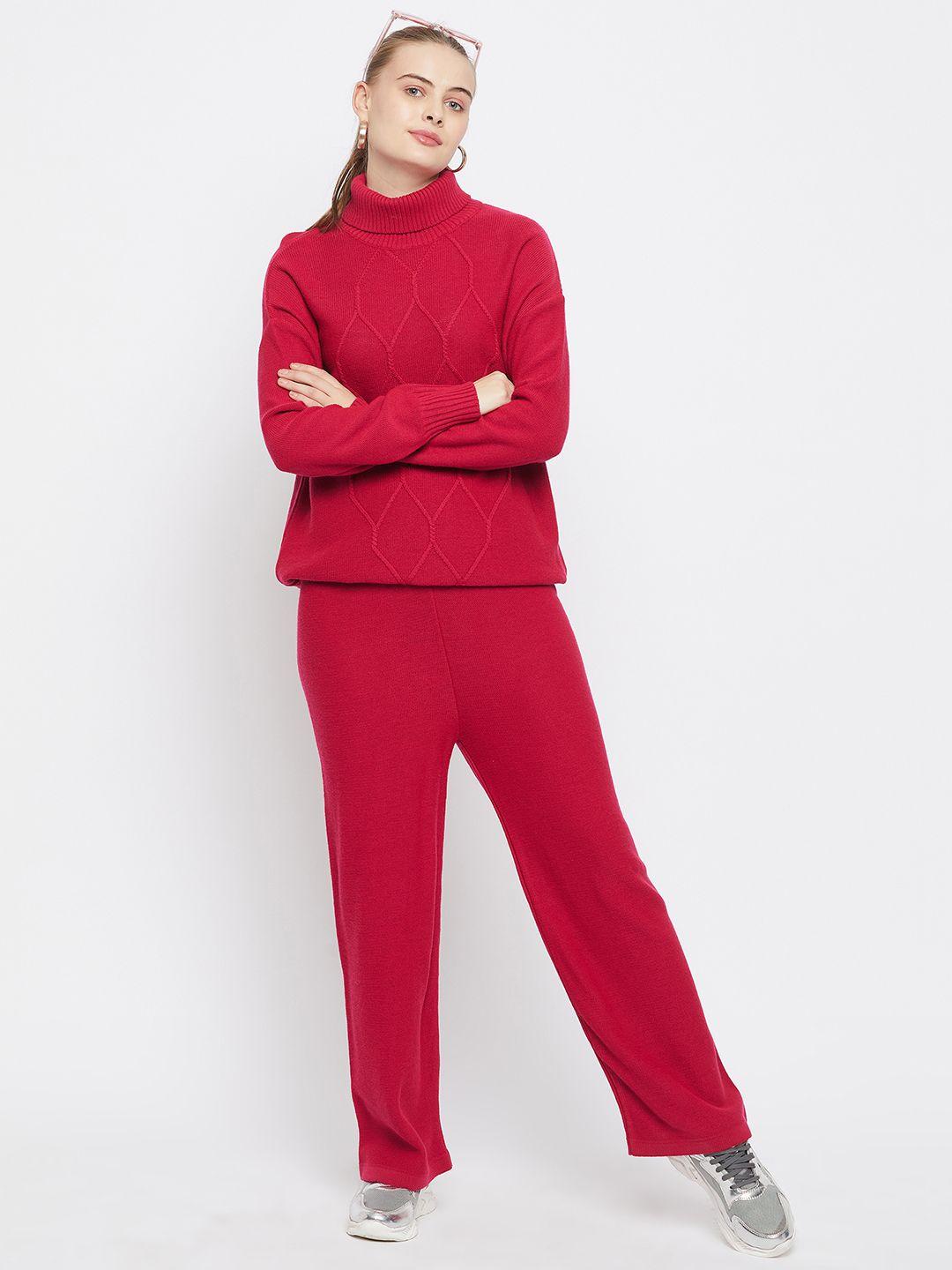 club york striped high neck sweater & trousers co-ords