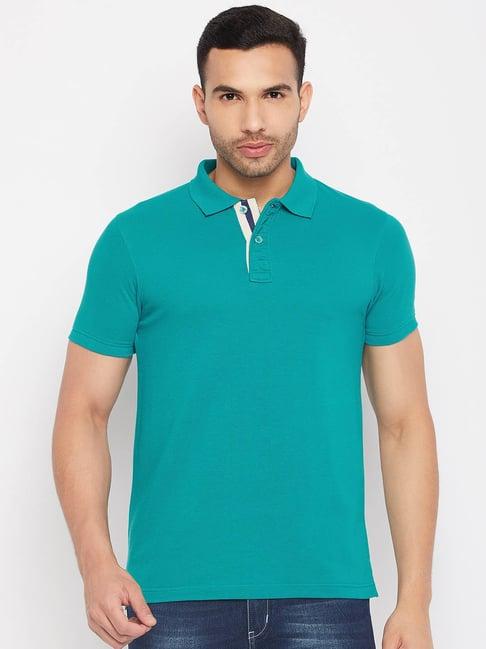 club york teal regular fit polo t-shirt