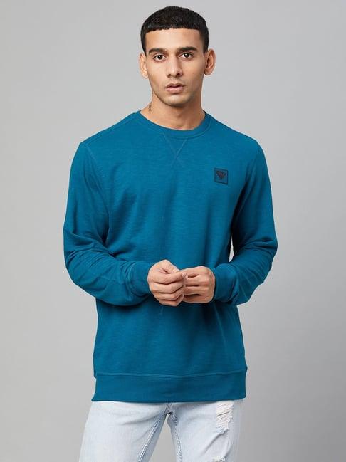 club york teal regular fit sweatshirt