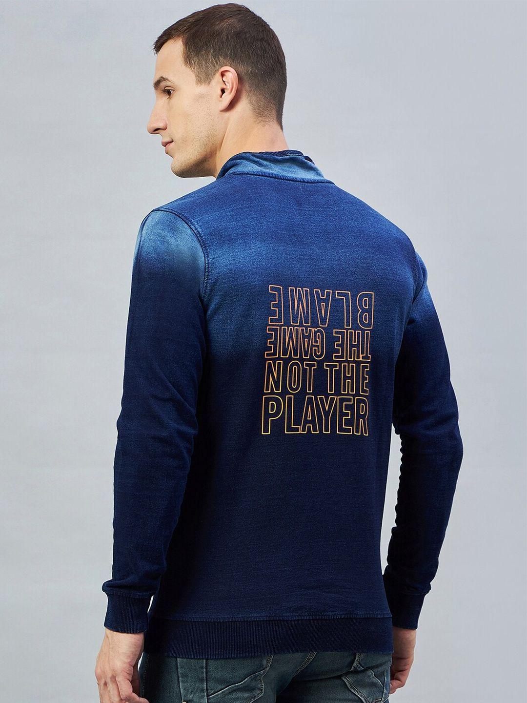 club york typography printed mock collar cotton sweatshirt