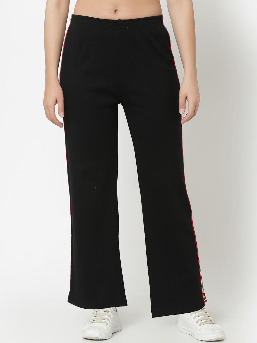 club york women black solid track pants