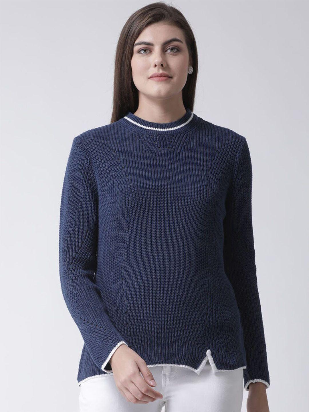 club york women blue pullover sweater