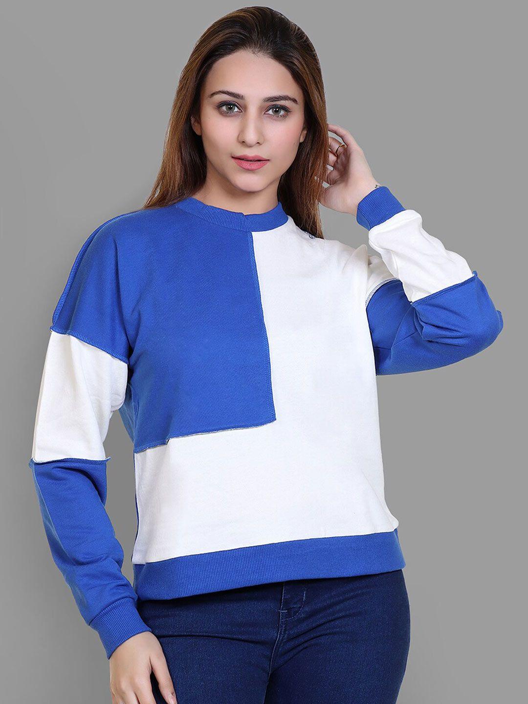 club york women colourblocked pullover sweatshirt