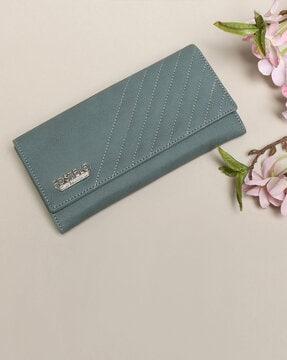 clutch with contrast stitch details