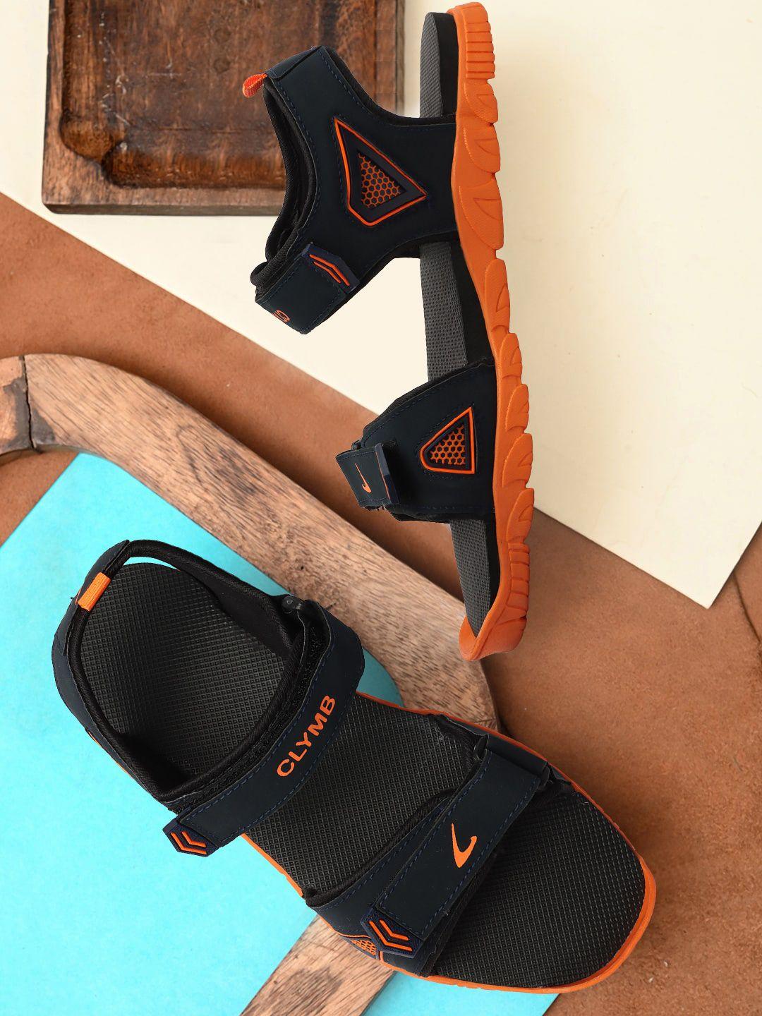 clymb men spa-10 logo printed comfort-fit sports sandals