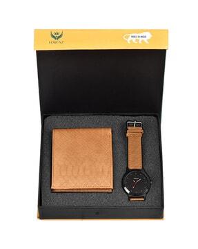 cm-1061wl-48 water-resistant analogue watch & wallet set