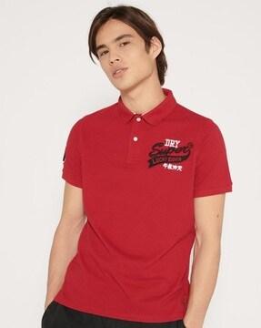 cny superstate polo t-shirt with numeric applique