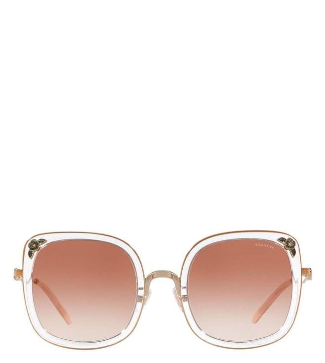 coach 0hc7101b93311353 pink gradient square sunglasses for women