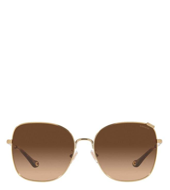 coach 0hc713390057457 brown gradient square sunglasses for women