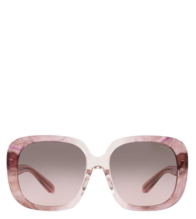 coach 0hc8323u5656u856 pink uptown uv protection square sunglasses for women