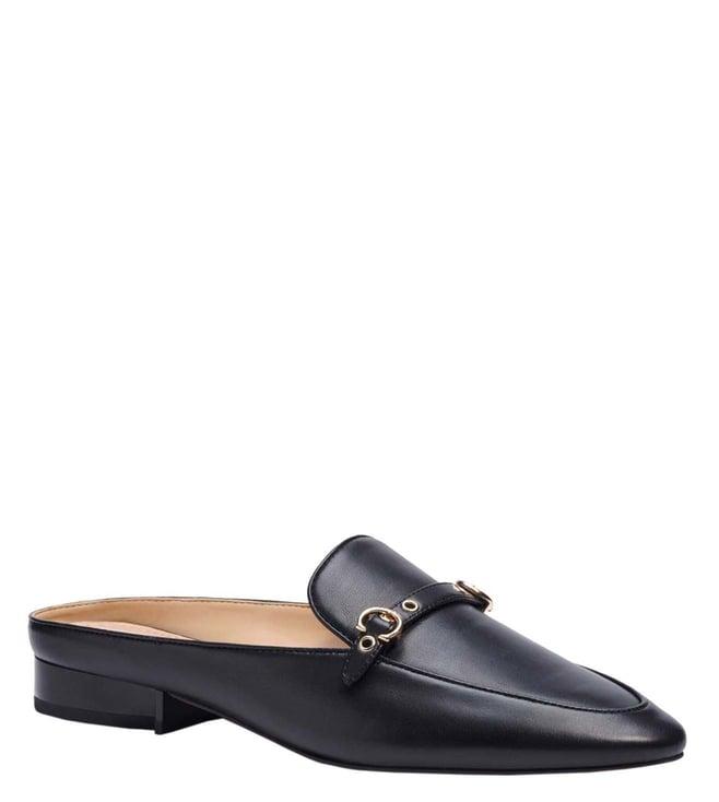 coach black irene mules