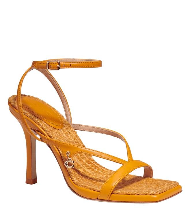 coach papaya kaia ankle strap sandals