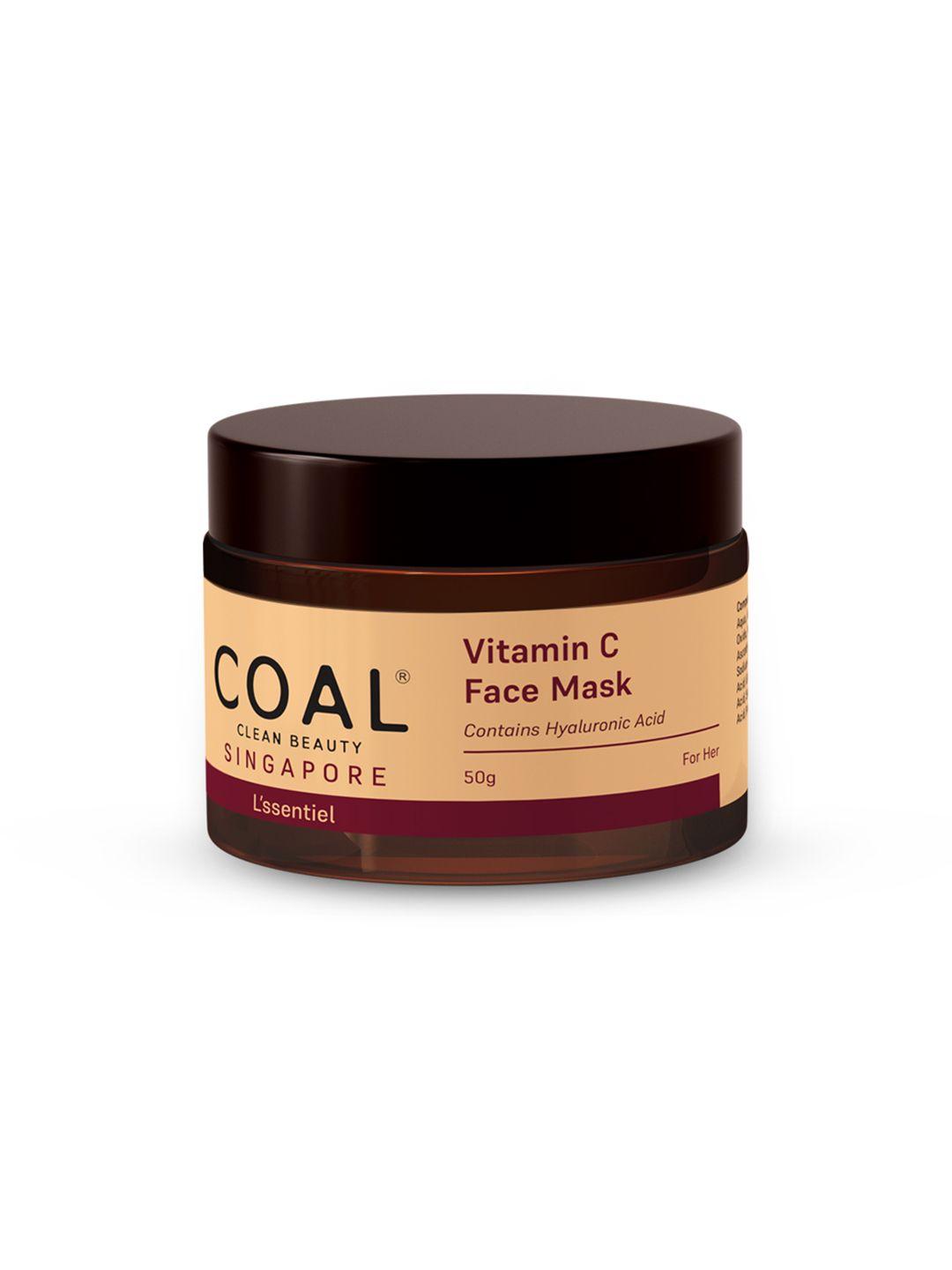 coal clean beauty brown hyaluronic acid & vitamin c face mask-  50 gm