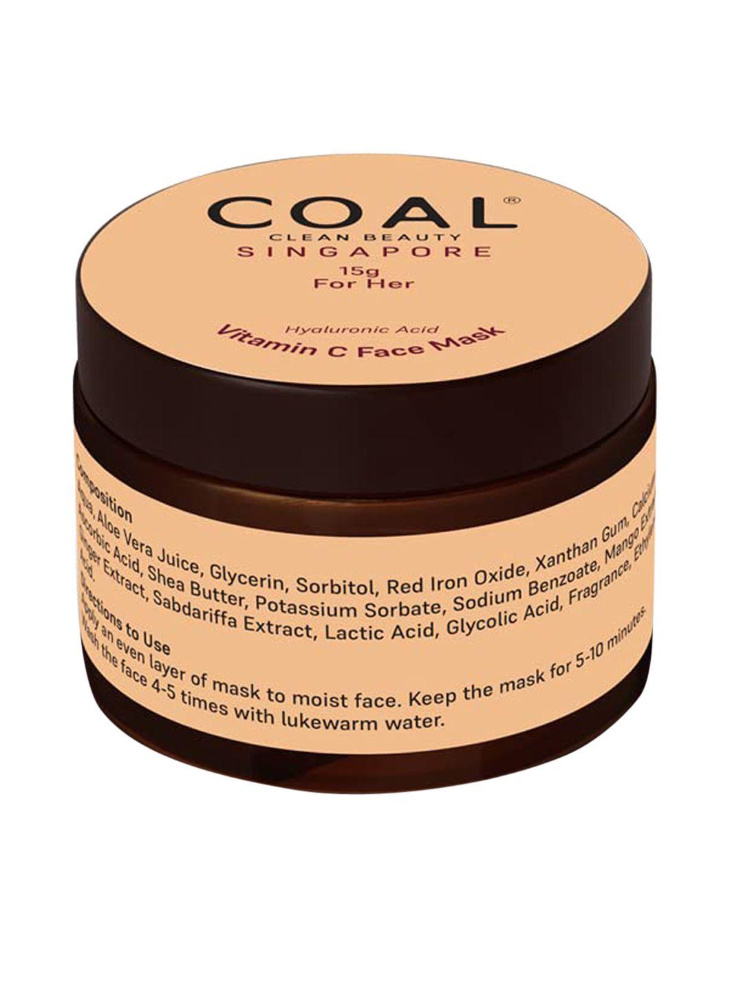 coal clean beauty brown hyaluronic acid & vitamin c face mask- 15 g