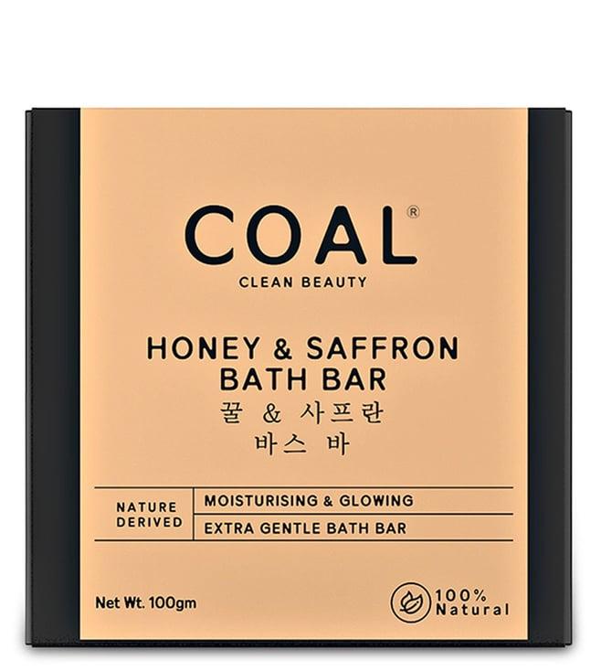 coal clean beauty honey & saffron bath bar - 100 gm