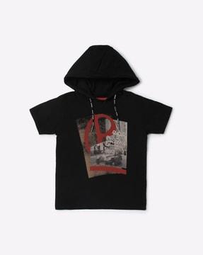 coaster ss t-shirt with hoodie