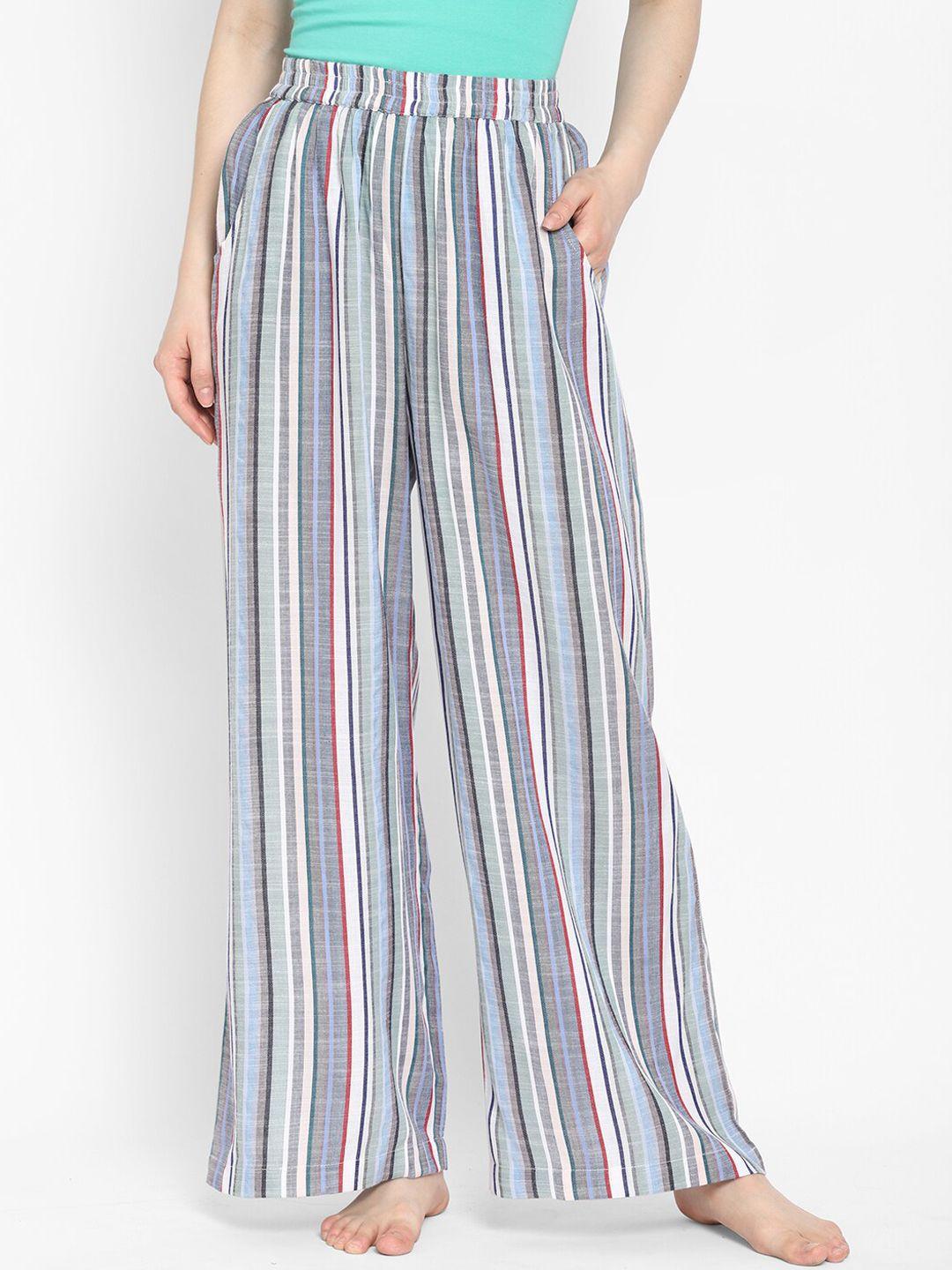 coastland women multicoloured striped lounge pants