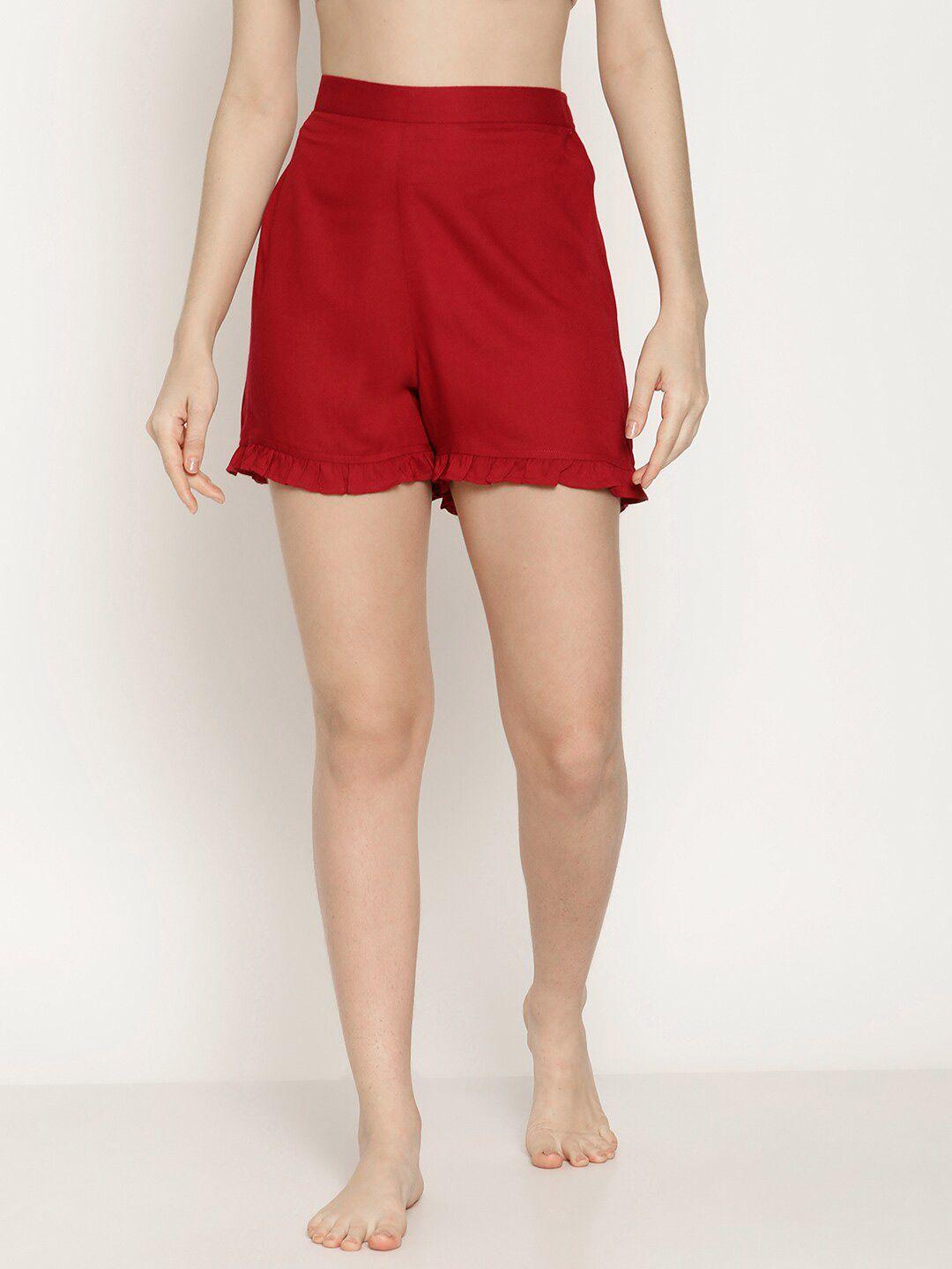 coastland women red lounge shorts