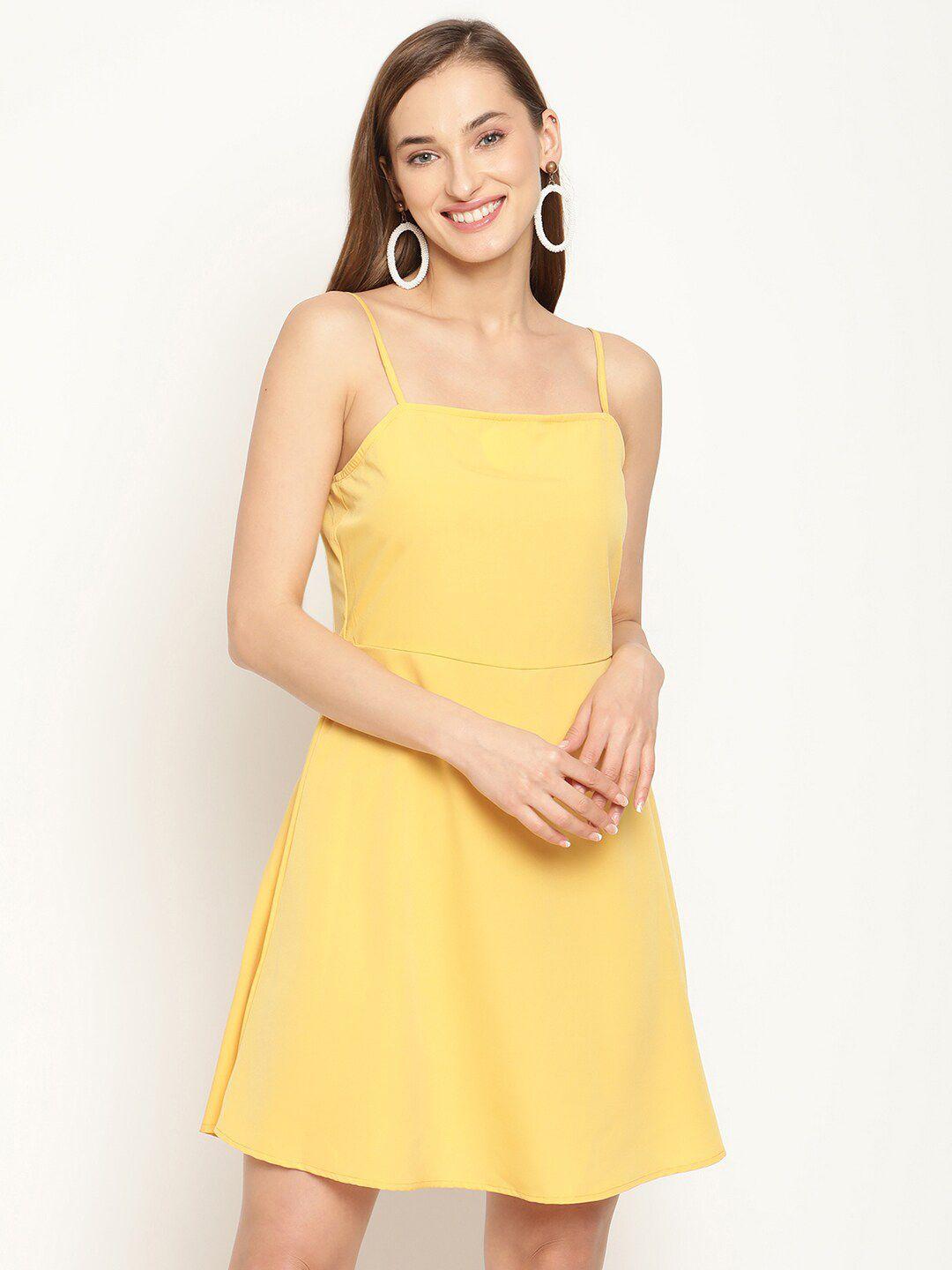 coastland women yellow crepe dress