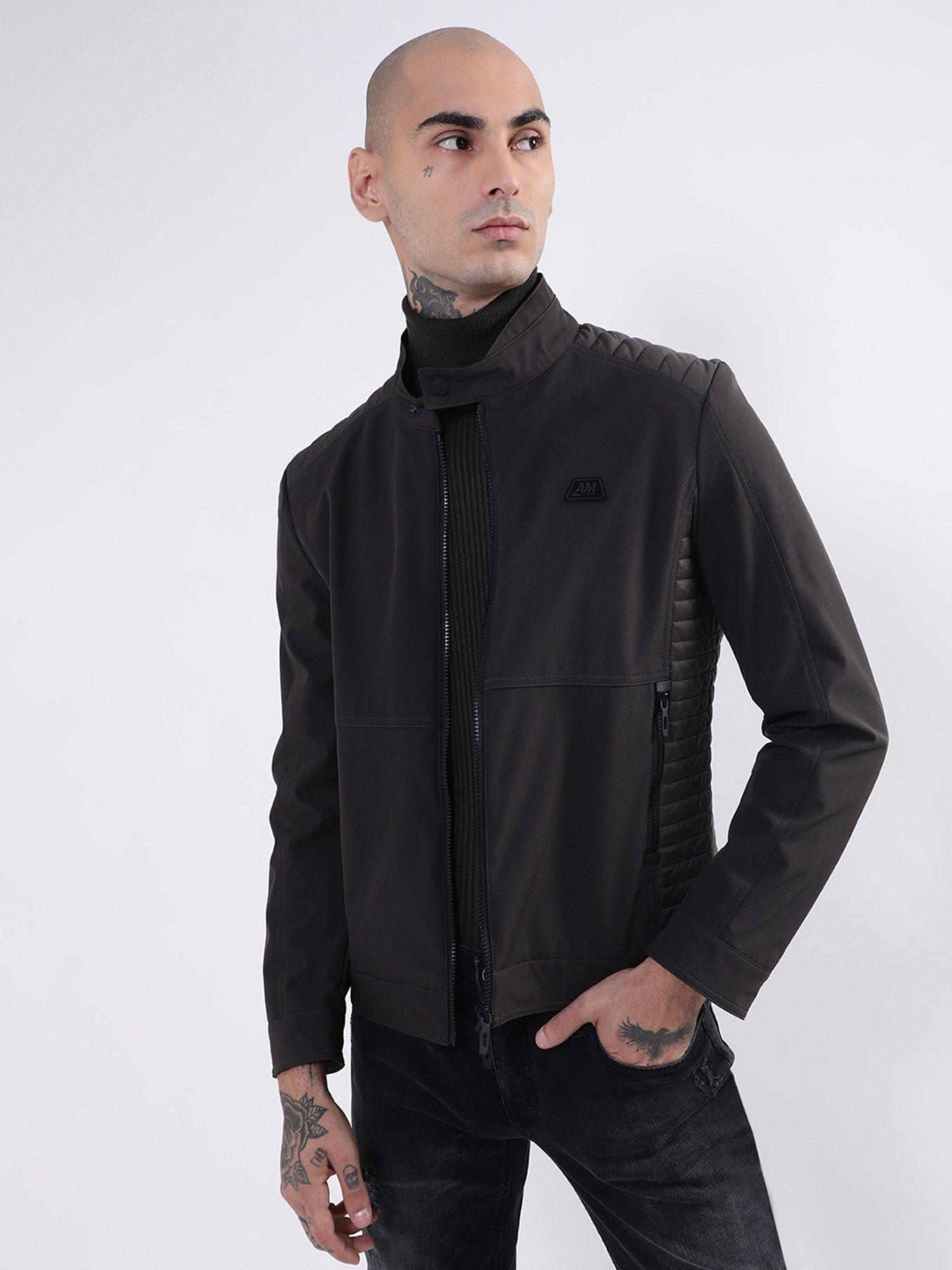 coat slim fit in stretch nylon with contrast eco padding dupont sorona