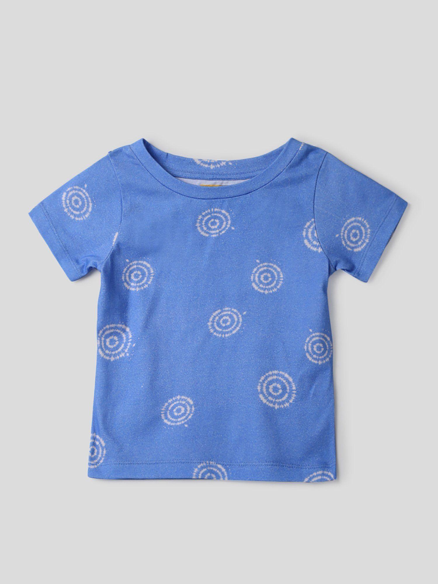 cobalt blue swirl top