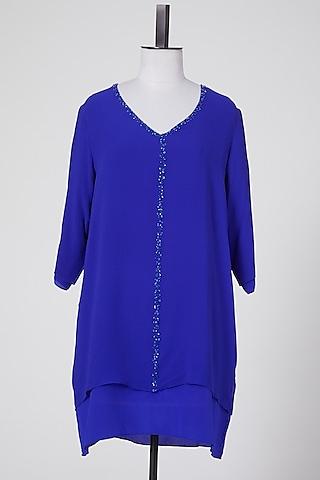cobalt blue tunic in cotton