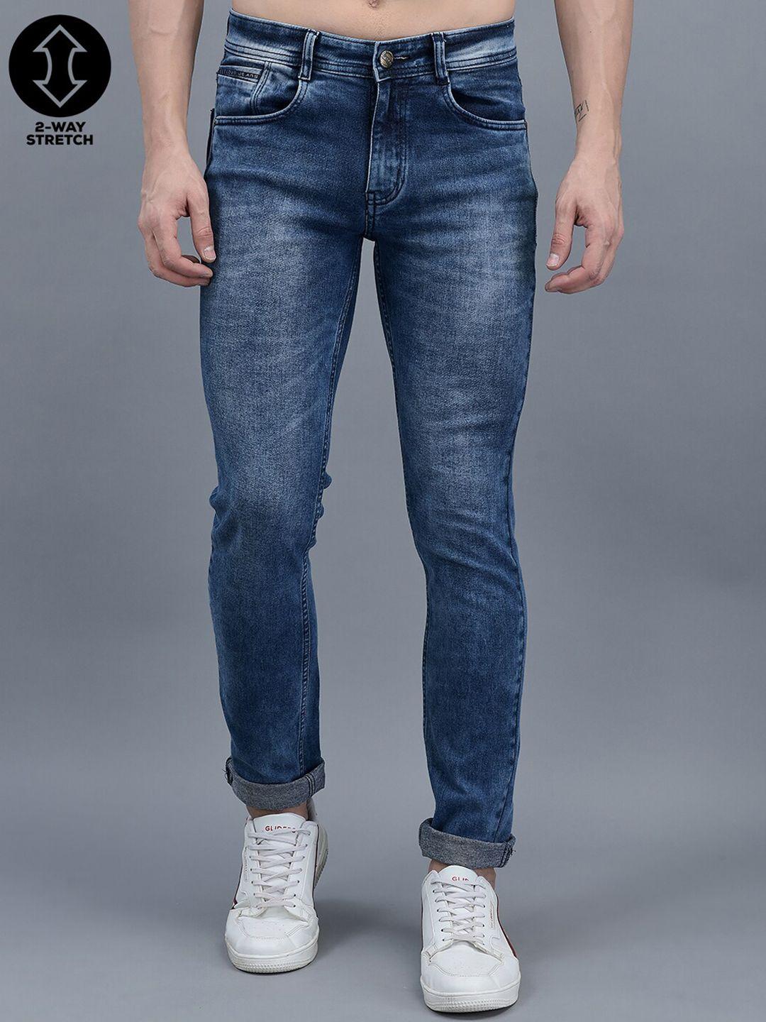 cobb men blue slim fit light fade jeans