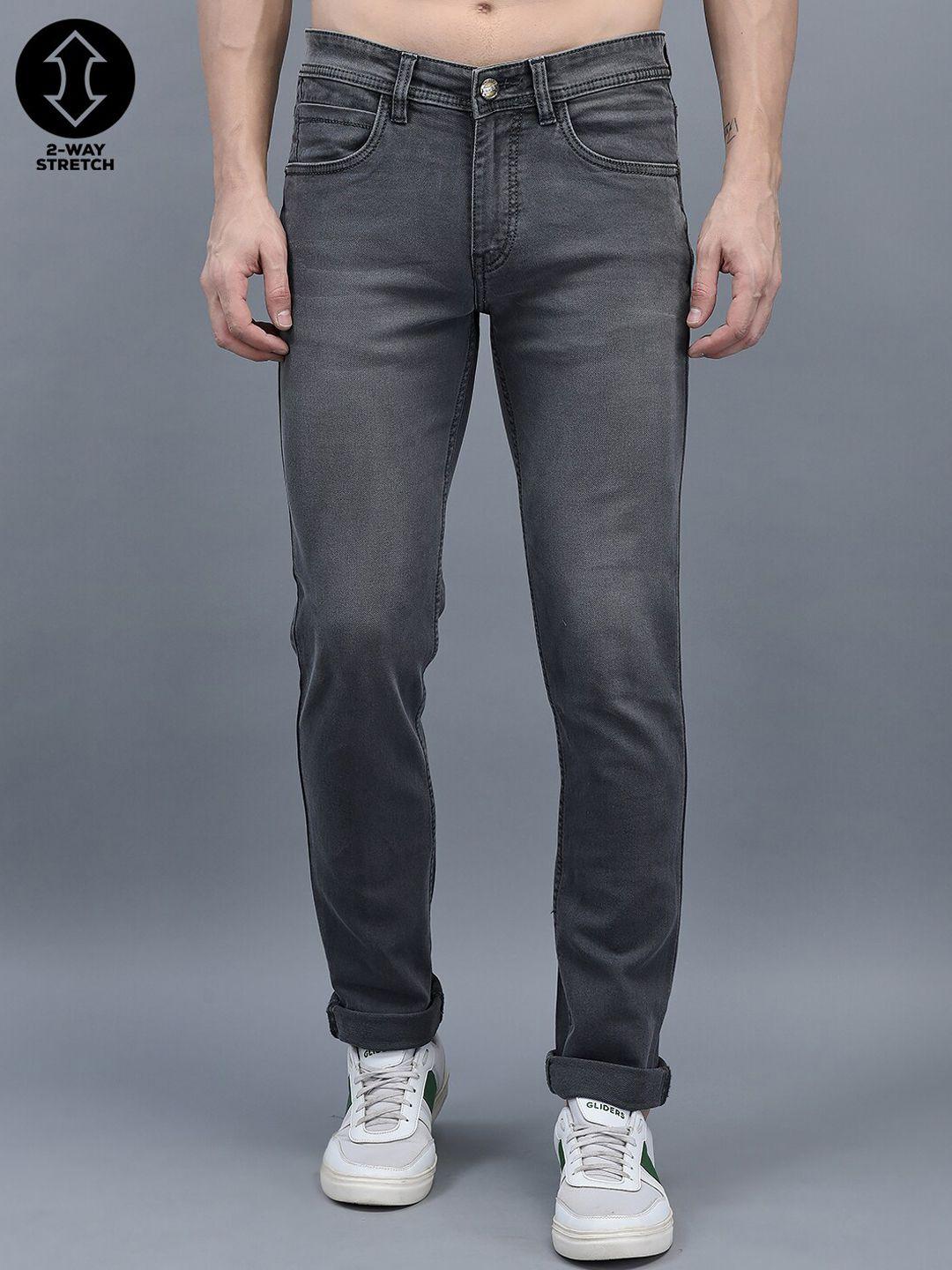 cobb men grey slim fit low distress light fade jeans