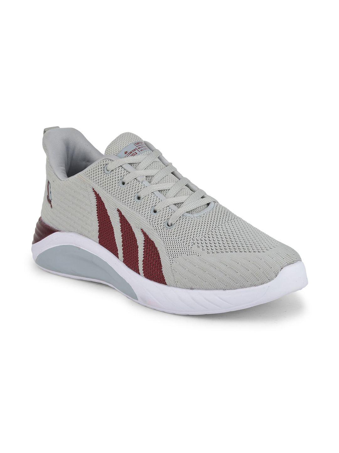 cobb men grey sports non-marking shoes bshvf30greymahroon-grey