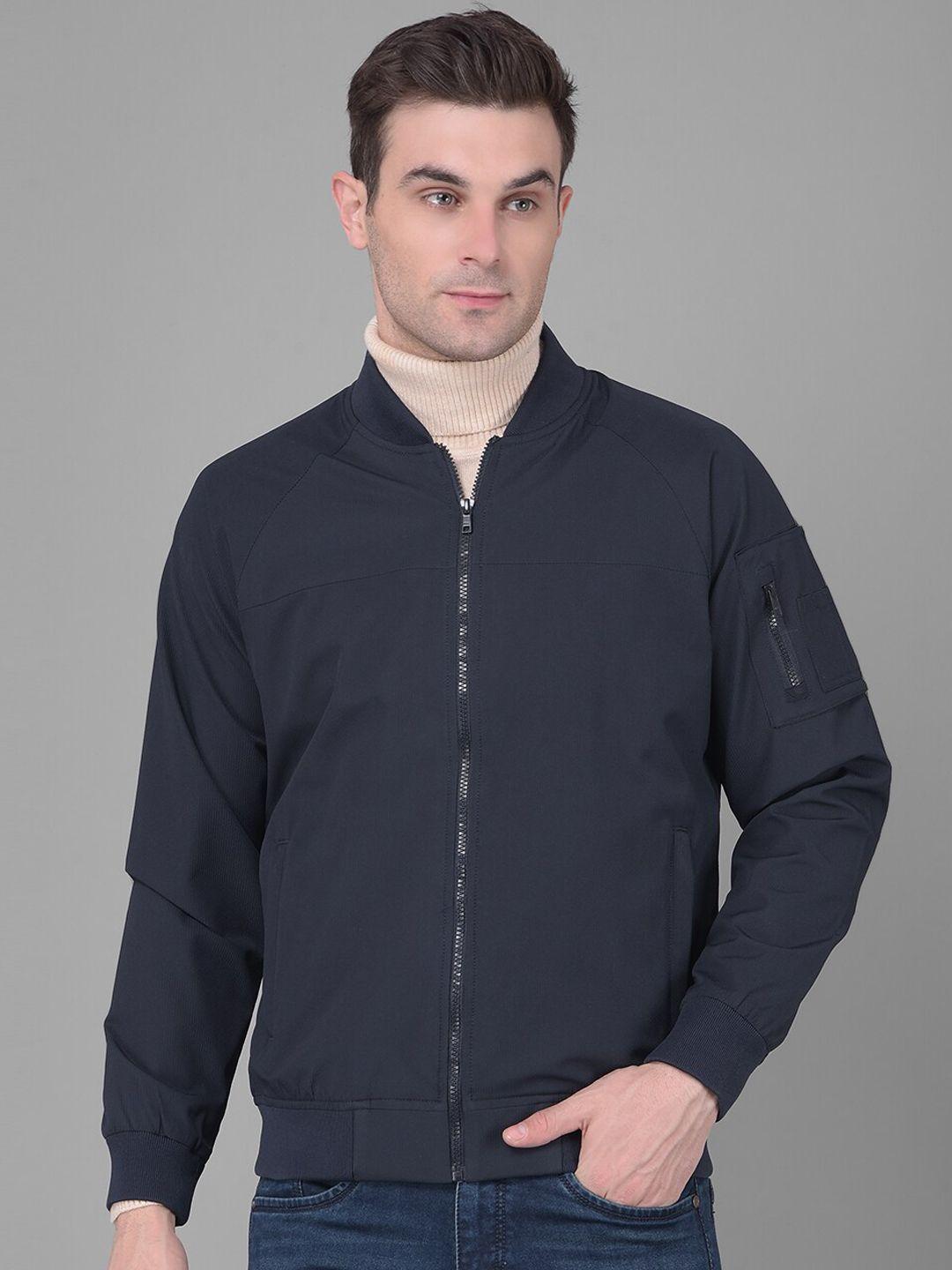 cobb men navy blue lightweight long sleeves fashion jacket