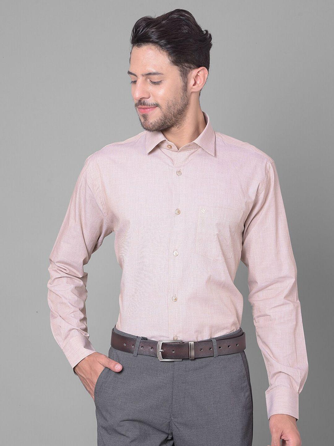 cobb opaque striped cotton formal shirt