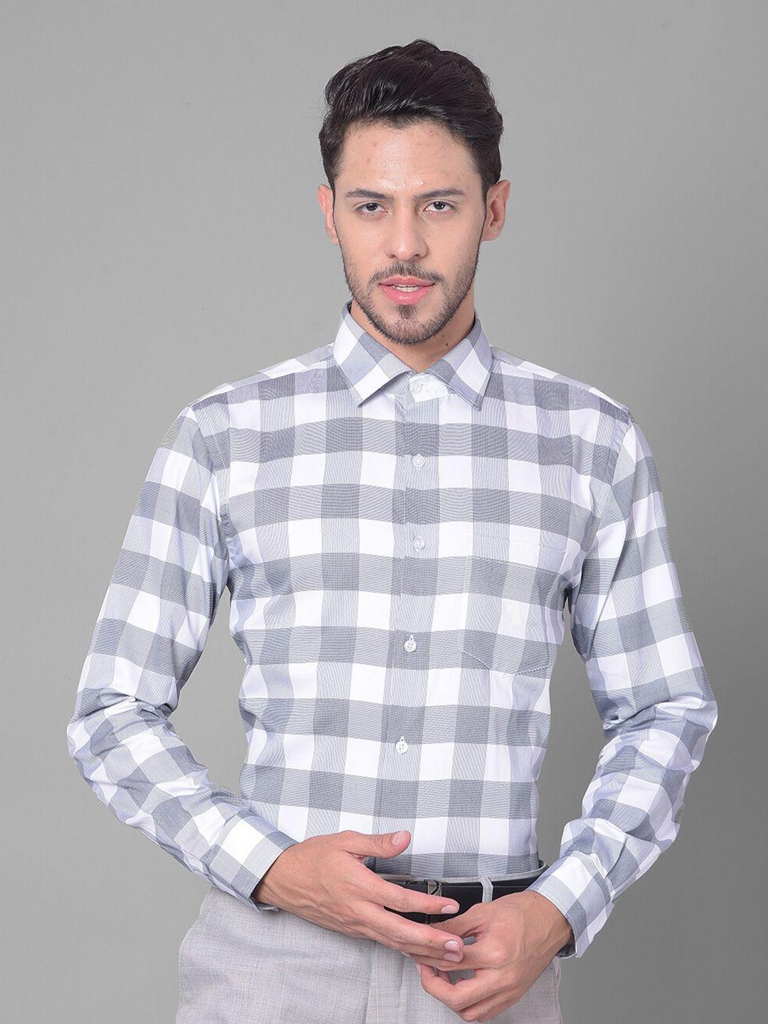 cobb slim fit gingham checked formal shirt