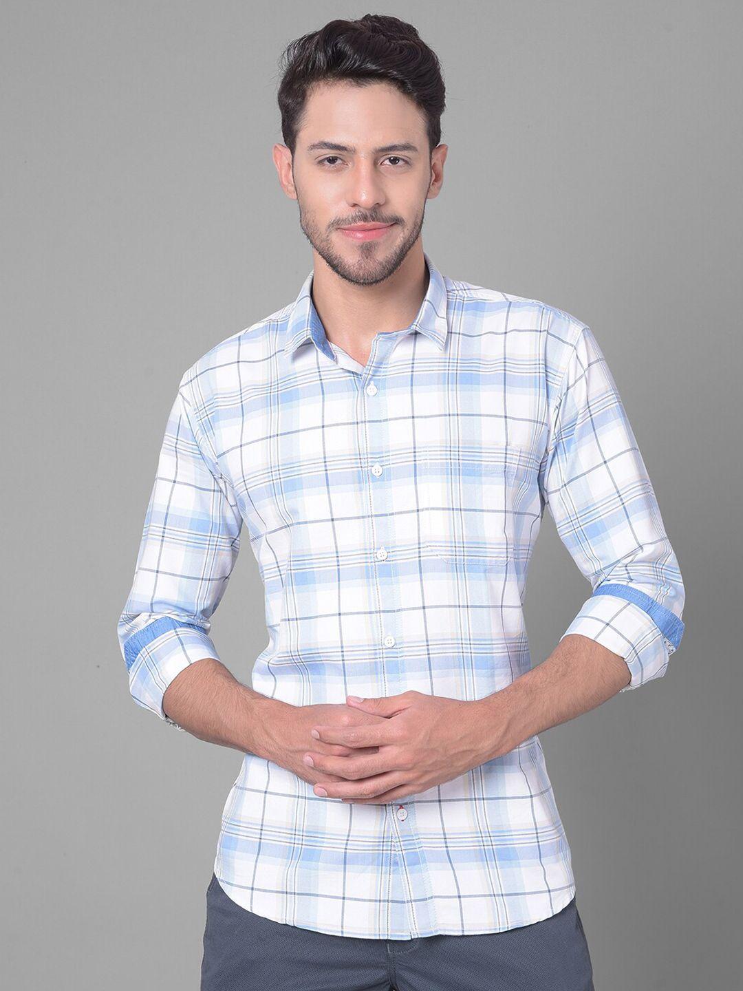 cobb slim fit tartan checked cotton casual shirt